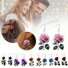 2D Acrylic rose-shaped earrings Art Style Earrings Elegant and Simple Jewelry For Girls Accessories Personality Gifts