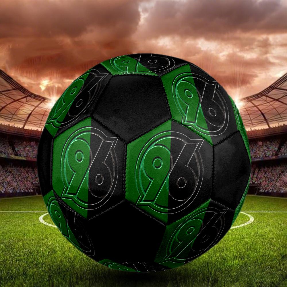 Hannover 96 Indoor Soccer Ball Colorful Machine Stitched PVC Size 5 Team Training Competition Ready Durable High-Bounce Cool Sports Gift