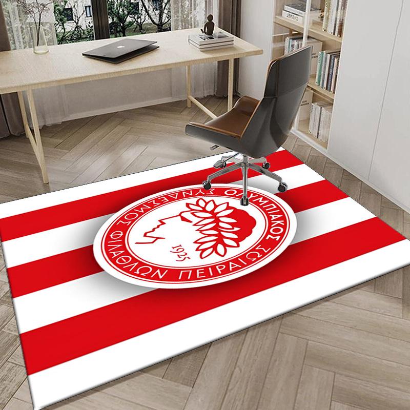 Olympiacos Fc: Red And Black Pride Area Rug Office rug, Chair Rug, Decor Carpet Livingroom bedroom Mat, Large Size Fan gifts Christmas gifts