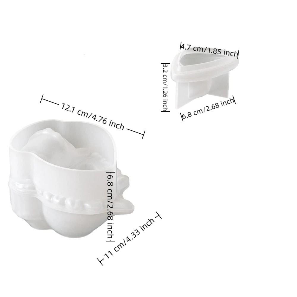 Molde de Silicona con Forma de Caracola con Tapa Molde para Tazas de Velas Molde para Frascos de Velas Molde para Cajas de Almacenamiento Decoración Festiva