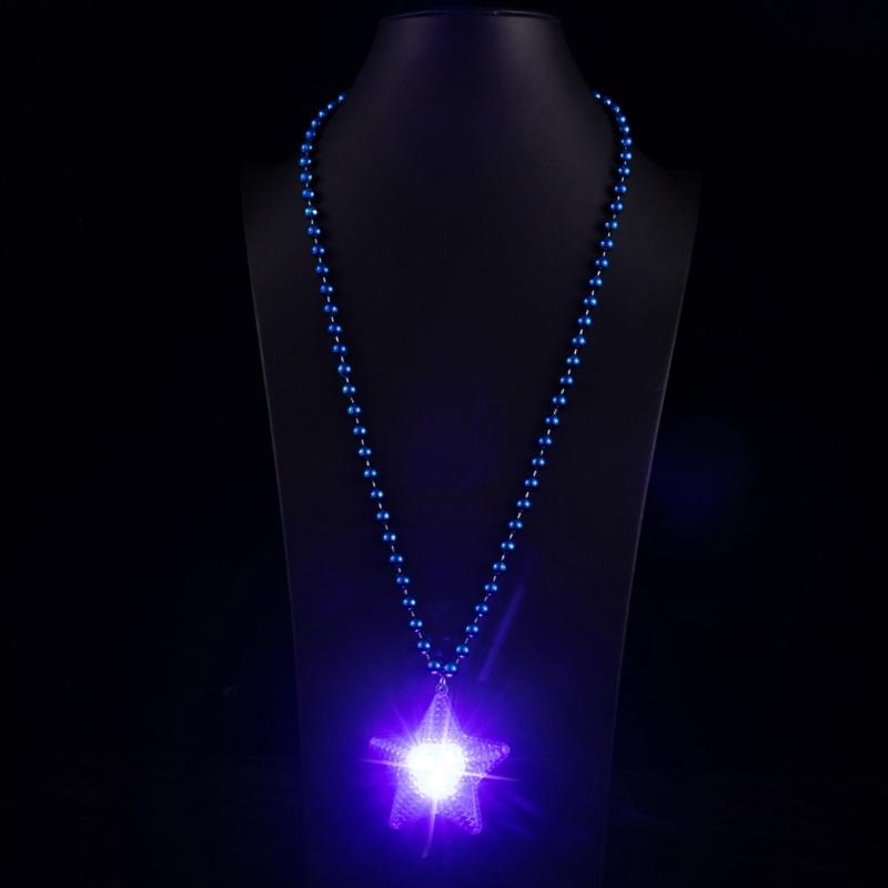 Light up Star Necklace Glowing Star Necklaces LED Flashing Necklace Flashing Party Accessories for Adults Women Gifts
