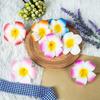 Fermagli per capelli con fiori hawaiani, Fermagli per capelli in schiuma di frangipani, Decorazioni per feste tropicali hawaiane, vacanze al mare/piscina Forniture per feste hawaiane, Nuziale