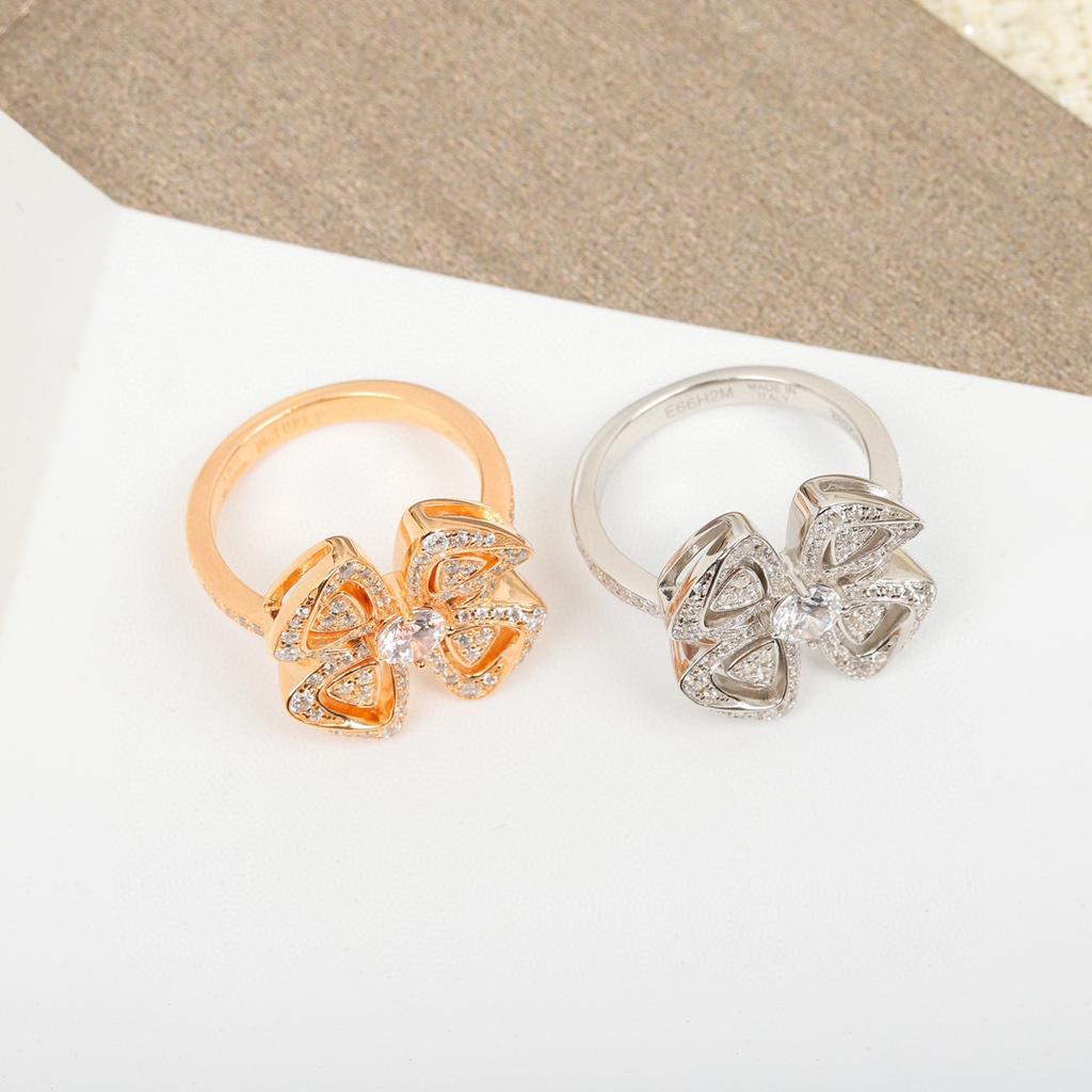 New Hot Brand Vintage Full Diamond Women's Rings Luxury Jewelry For Women Designer Rings Fashion Pure 925 Silver Flower Rings
