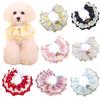 Pet Dog Cats Puppy Three-layer Lace Bowknot Bell Collar Bib Necklace Neck Strap
