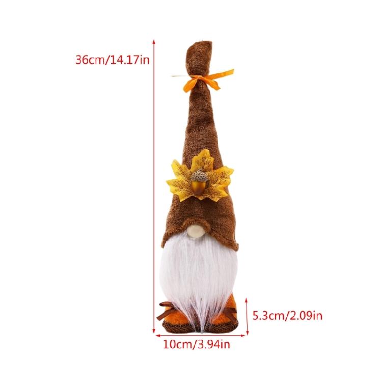 ArtisticDoll Home Embellishment Harvest Festival Gnome Ornament Plush Handmade Thanksgiving Figures