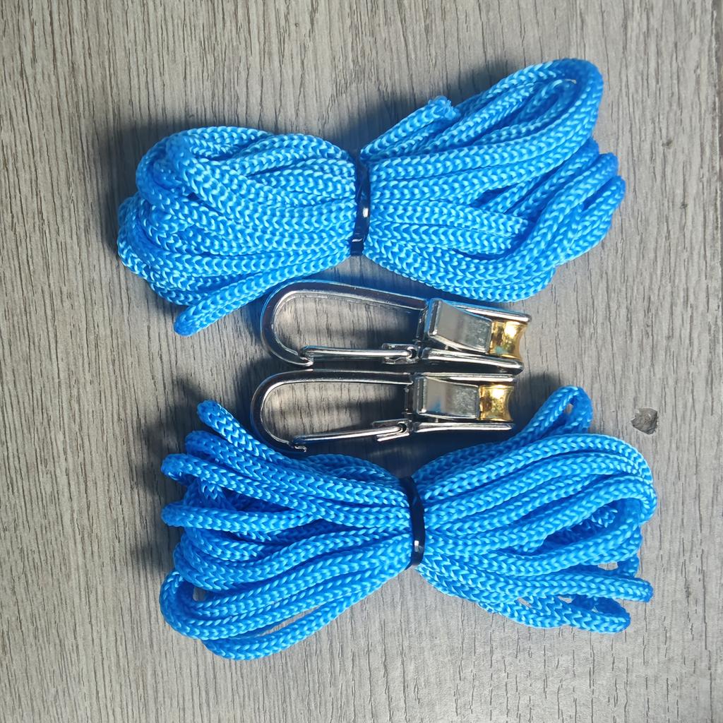 4/6pc Rope Set with Roller Tensioners,Includes Locking Buckles for Secure Fastening,Suitable for Camping,Boating,and Outdoor Use