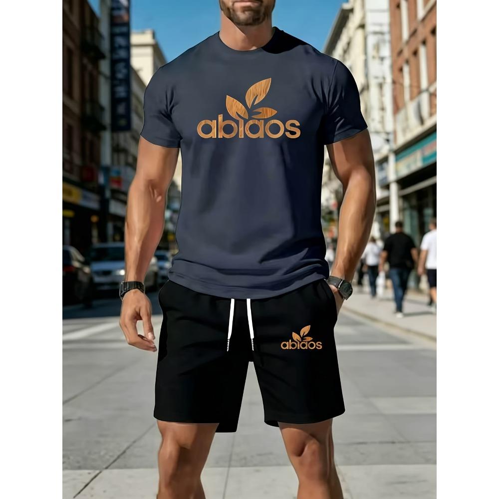 Ultimo Set Casual Resistente alle Pieghe, Trendy, Traspirante Design con Coulisse in Vita, Set da Uomo, Set Casual