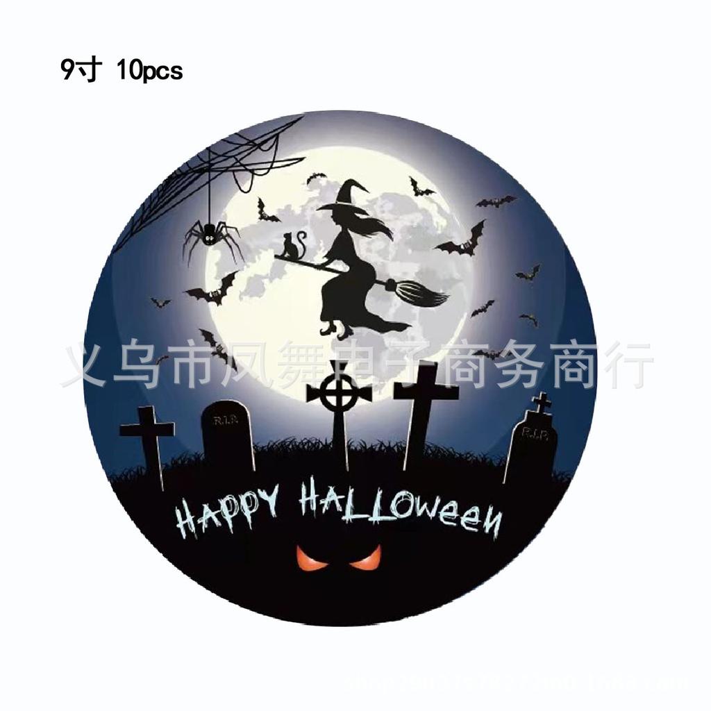 Halloween Sets Birthday Party Supplies Disposable Cutlery Paper Plates Paper Cups Tissue Boys Birthday Party Decorations