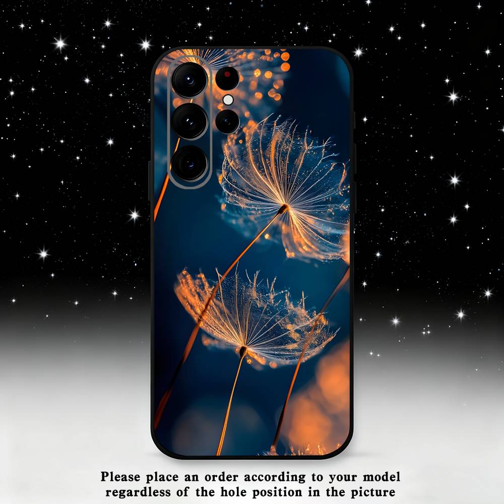 Dandelion Art Phone Case For Samsung S25,S24,S21,S22,S23,S30,Ultra,S20,Plus,Fe,Lite,Note,10,9,5G Black Cover