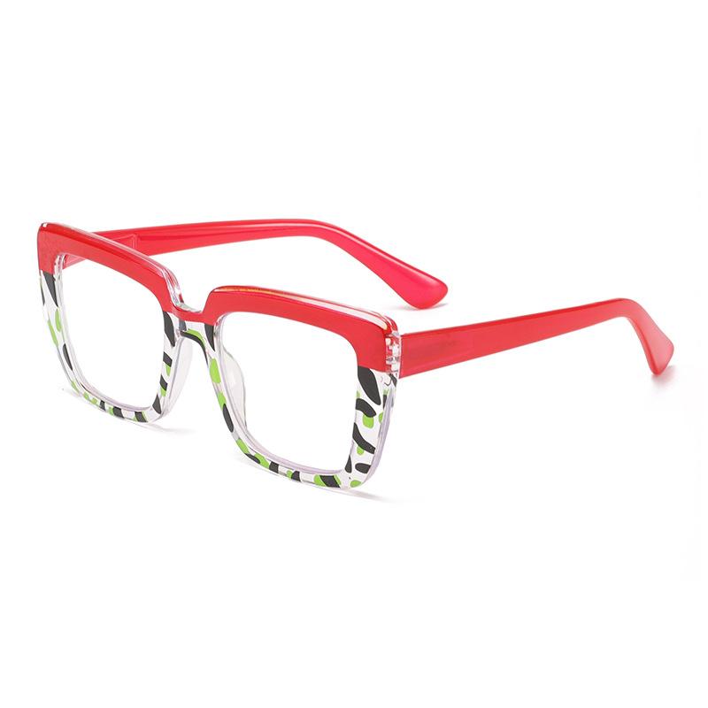 

Large Glasses Frame Anti Blue Light Reading Presbyopia Eyeglasses Fashionable Color Blocking High-end and Comfortable Wear Reading Presbyopia 3
