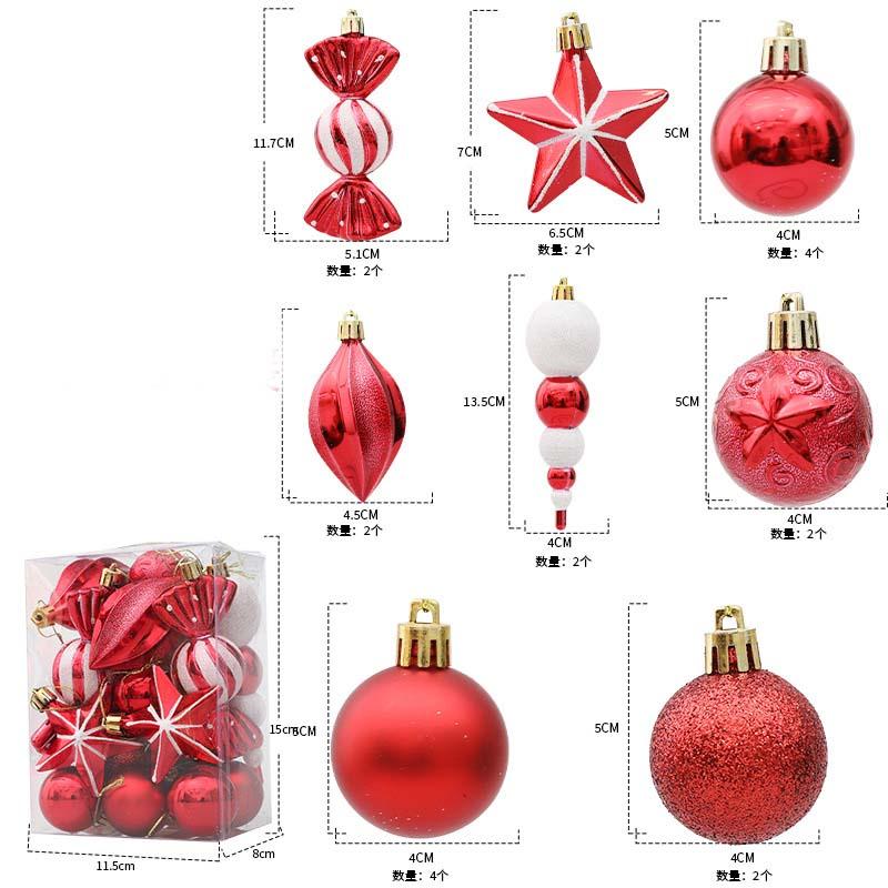 29/20Pcs Christmas Tree Balls Hanging Pendant Candy Cane Pine Cone Ornament Set Christmas Home Decoration 2024 Navidad New Year