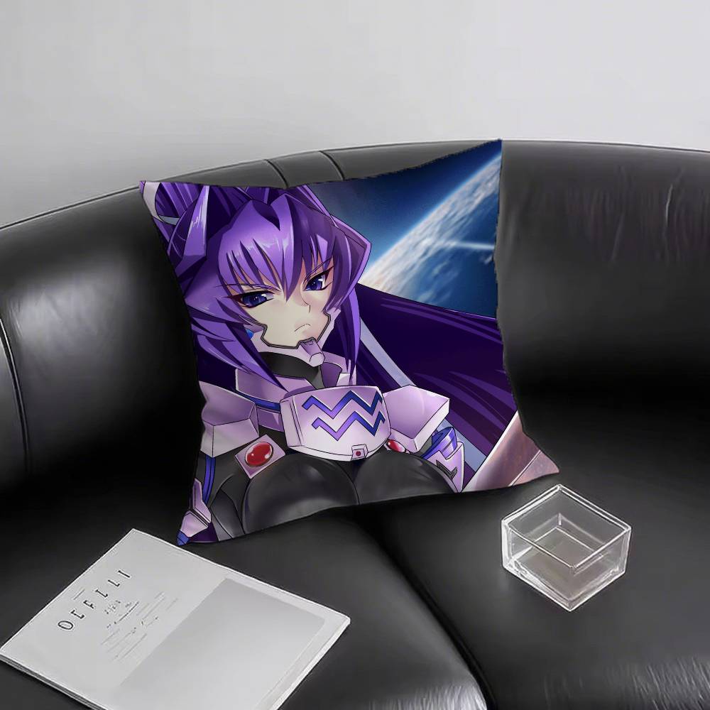 Classic Muv-Luv Alternative Anime LOVE Game CUTE Pillow Case Fashion Square Pillowcase Bedroom Sofa Room Ins Decoration Leisure