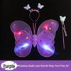 Illuminated Butterfly Wings Set: Light-Up Three-Piece for Children's Performances and Night Markets