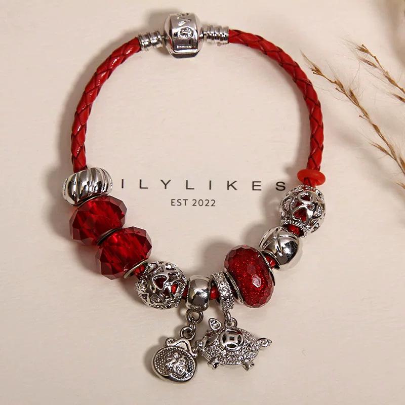 Elegant Women's Bracelet – Luxury Retro Beaded Design with Panjia Style for a High-End, Exquisite Feel.