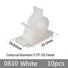 10Pcs Plastic Wire Clamp Holders Self-Adhesive Cable Tie Mounts  Electronics Cord Organization