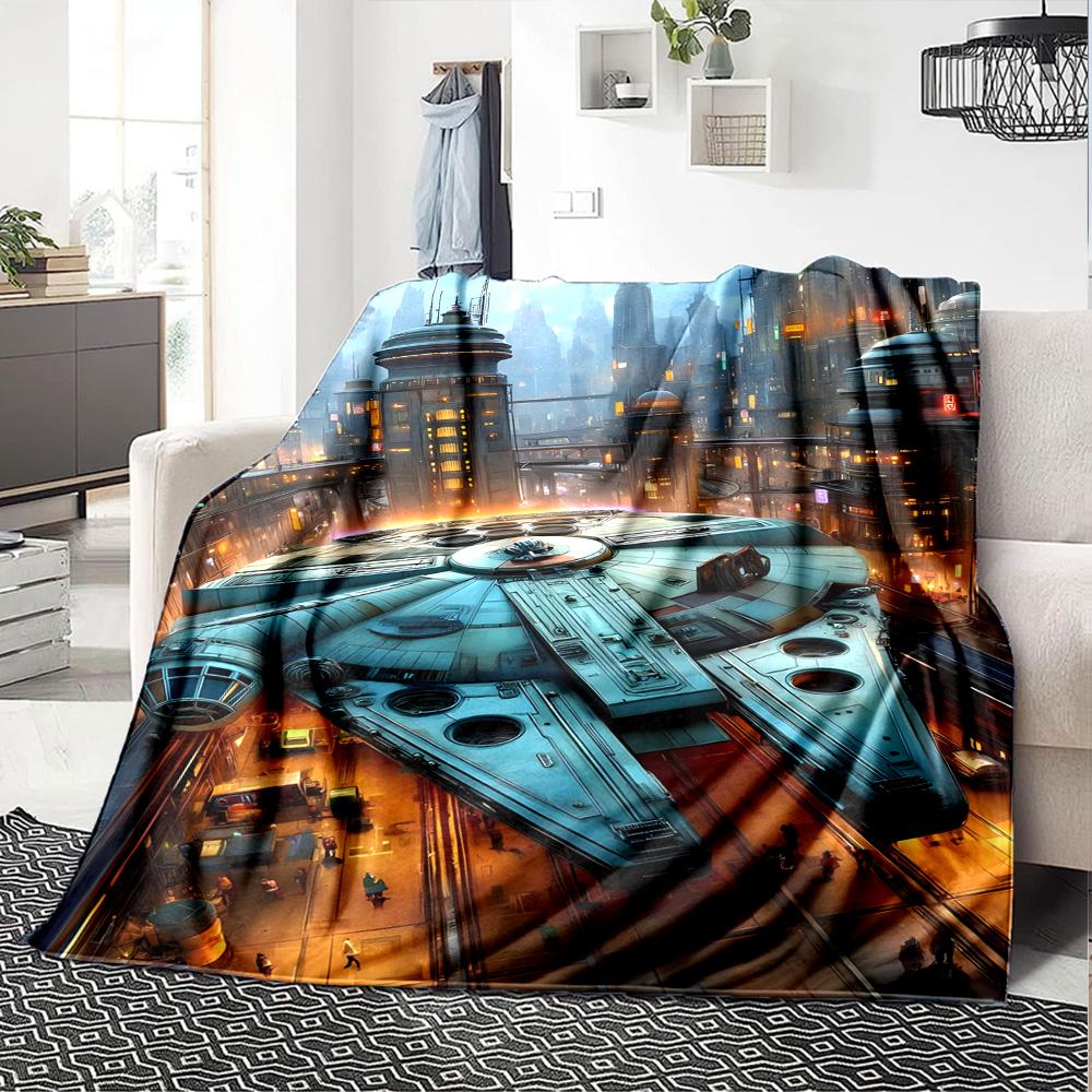 Star Wars Blanket Warmthful Decor Great for Office Chair Sofa Seaside Four Seasons Universal Modern Style Ideal Gift For Birthday Valentine'S Day