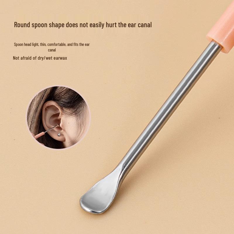Stainless Steel Portable Ear Pick Keychain - Smooth and Safe Ear Cleaning Tool