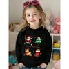 Kids Sweatshirt Christmas Crewneck Sweatshirt, Featuring a Santa Claus Holding a Gift Box for a Festive Touch,Spring Fall Sweatshirt
