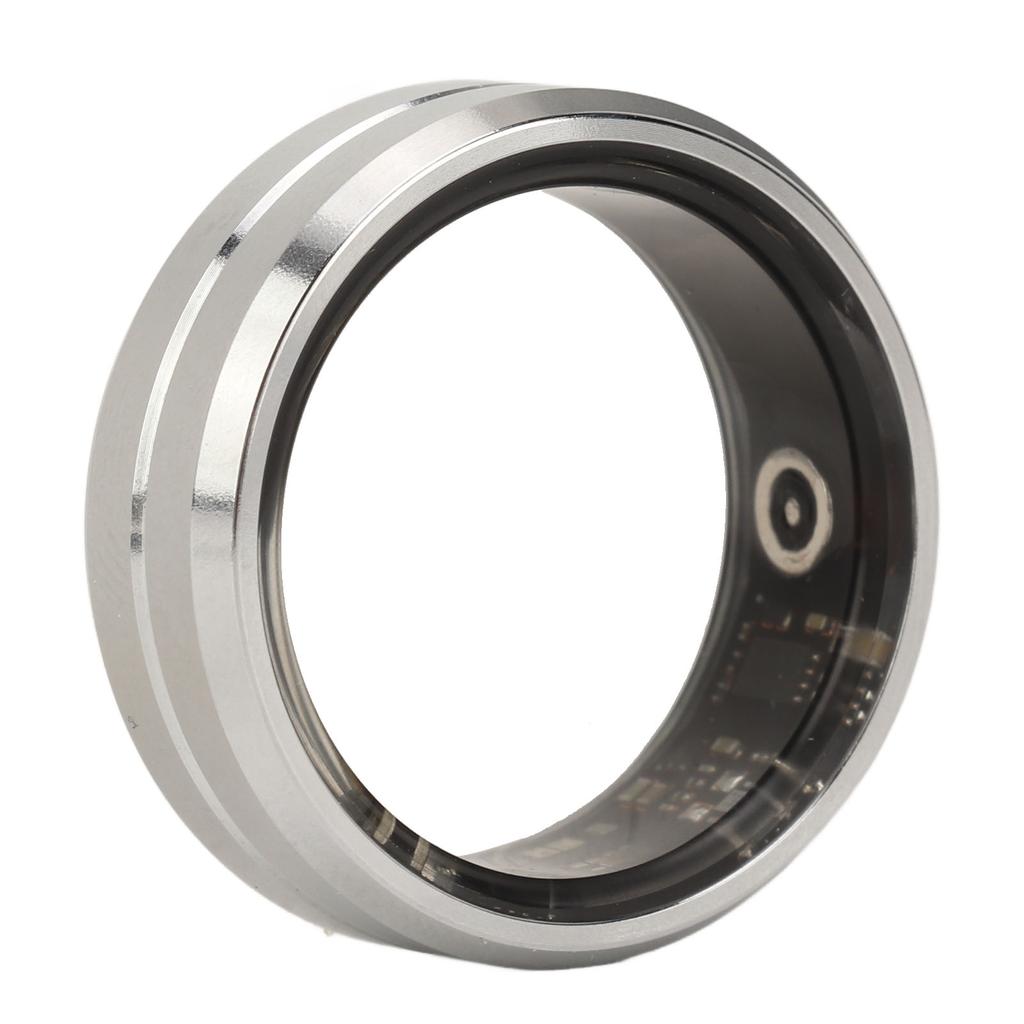 Smart Ring Silver IP68 Waterproof Pedometer Sleep Fitness Monitoring Remote Control Photo Taking Smart Health Tracker