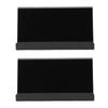 2PCS Stainless Steel Business Cards Holders Desktop Credit Name Card Display Organizers for Office Home Daily Use Black