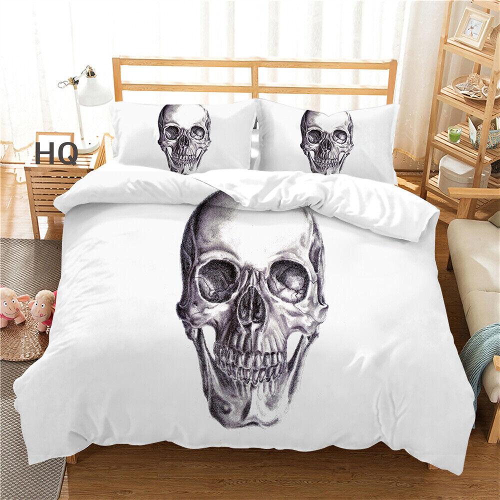 Duvet Cover 3D Skull Comforter Cover High End Bedspread Children Bedclothes