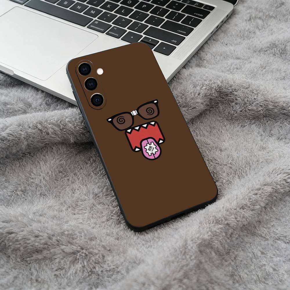

C-Cute Domo-kun Black Soft Silicone Phone Case for Samsung Galaxy A73, A71, A72, A70, A53, A52, A51 Samsung a714g