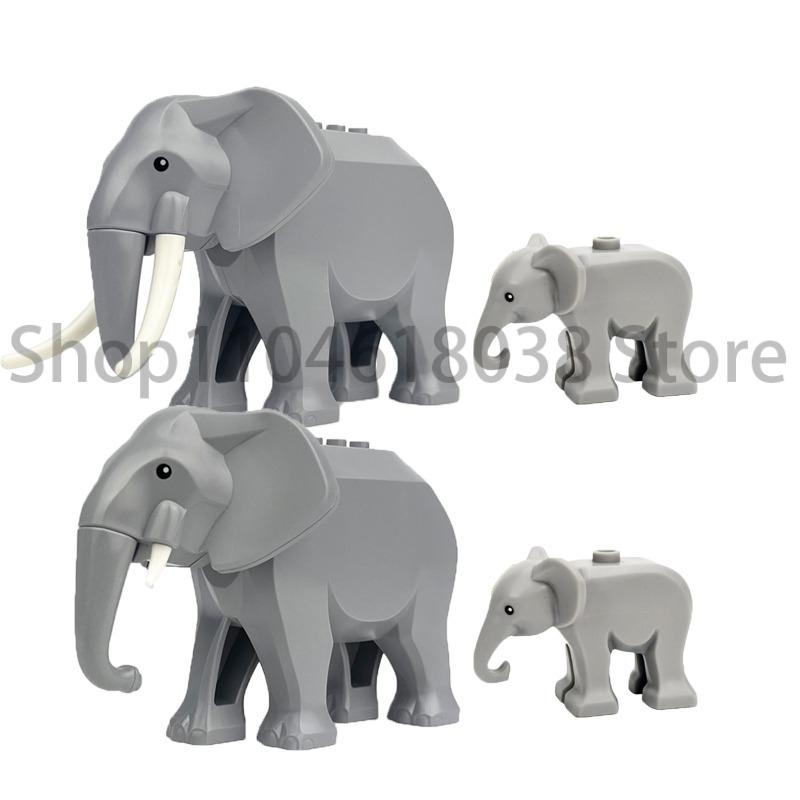 City Animal Zoo Farm MOC Building Block Pig Chicken Sheep Crocodiles Panda Dolphin Elephant Gorilla Fruit Eagle Bricks Toys A31