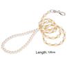 Imitation Pearls Beaded Dog Leash 120cm Pet Training Lead Leashes Pearls Dog Harness Leash  Pet
