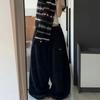 VIONA American Retro Hip-Hop Oversized Woman Black Casual Sweatpants Korean Streetwear Loose Jogging Pants High Waist Wide-Leg Pants