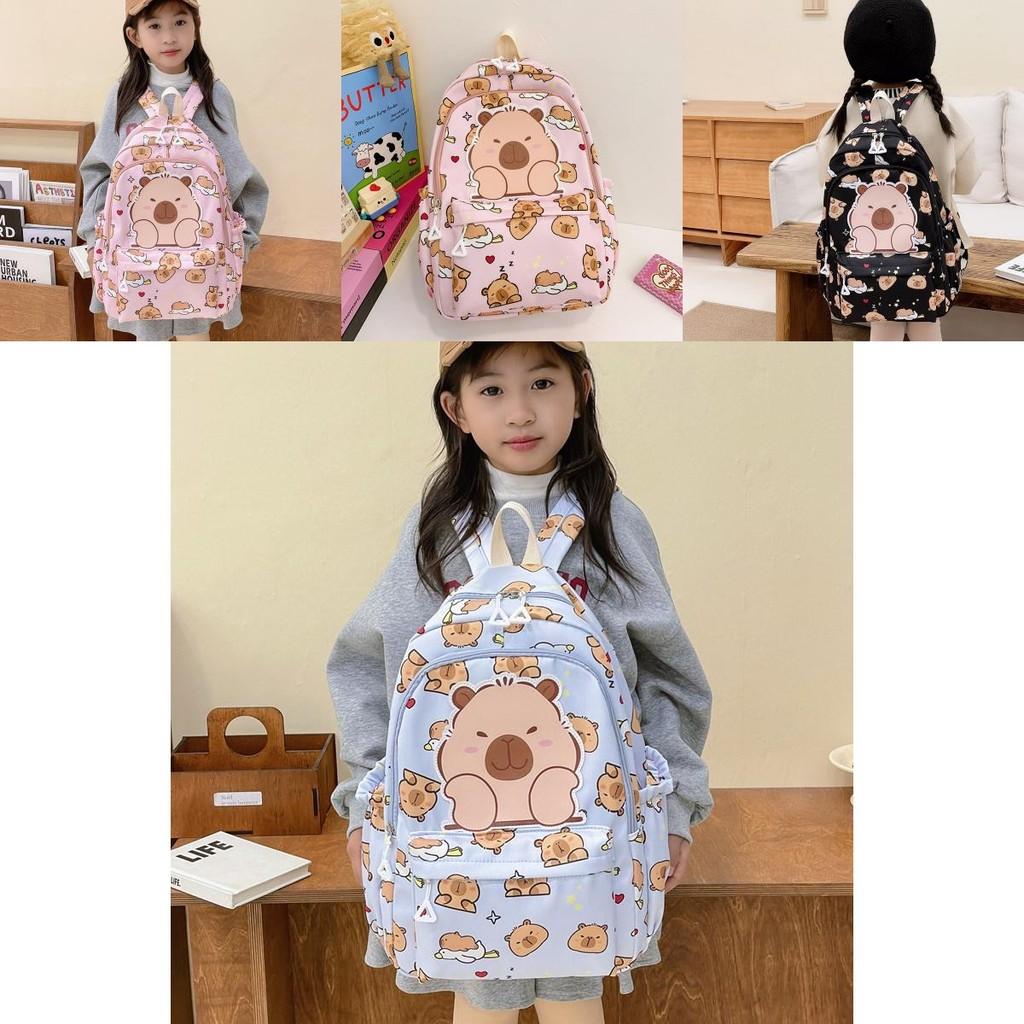 Cute And Playful Nylon Kids Backpack With Fun Animal Prints Perfect For School And Everyday Use