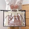 Transparent Handbag Dust Bag, Waterproof PVC Material, With Fabric Handle, Visible Handbag, Used For Wardrobe Handbag Storage