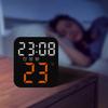 Led Electronic Digital Alarm Clock With Temperature Time Date Display 2 Levels Adjustable Brightness Bedside Clock For Home Decor