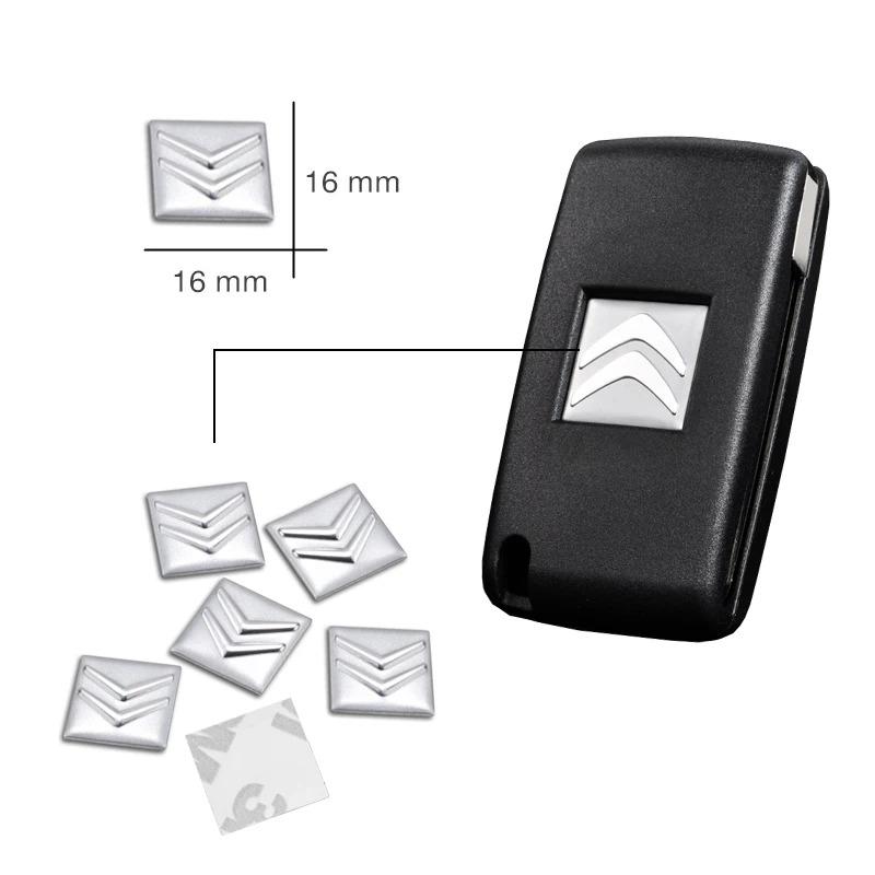 16mm Aluminum Car Remote Key Sticker Emblem Auto Accessories For Citroen C2 C3 C5 C6 C1 DS3 DS4 DS7 Xsara Berlingo Saxo Picasso