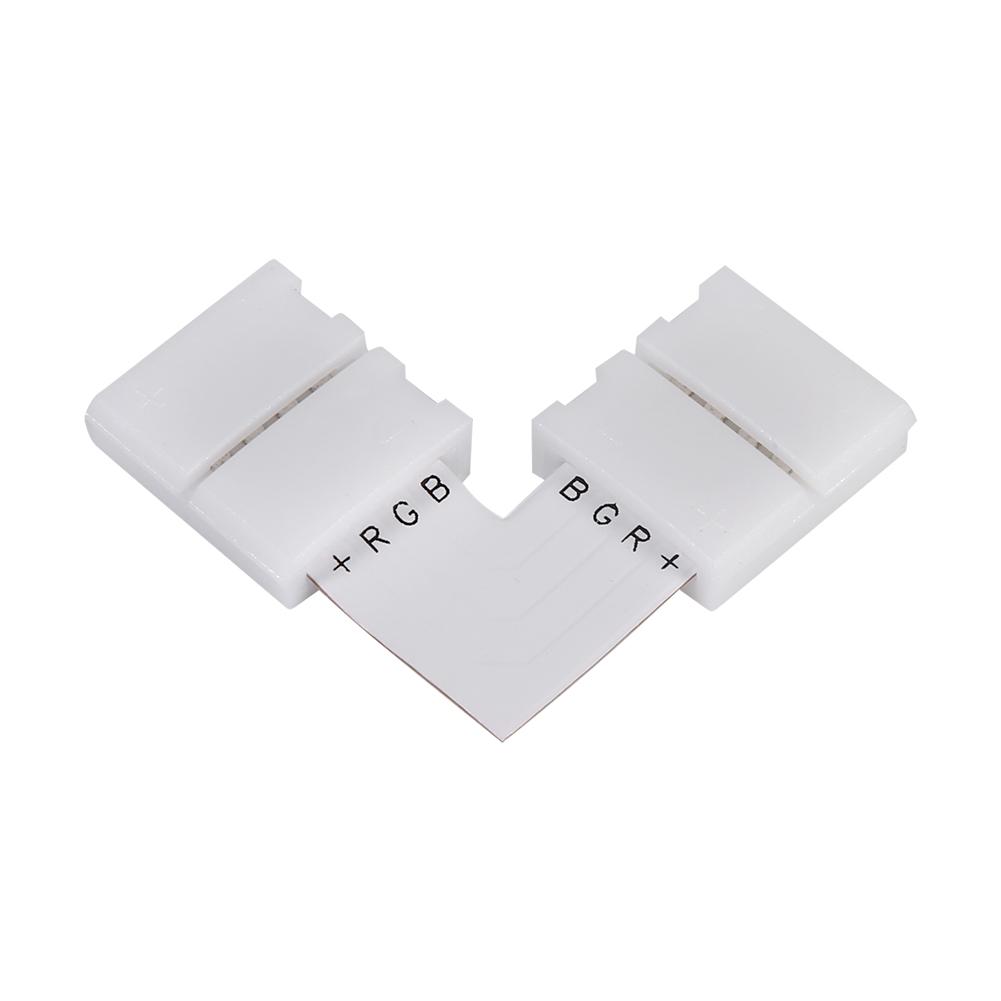 5Pcs L Shape 4pin 10mm Solderless Corner Connectors Adapters For RGB 5050 LED Strip Lights