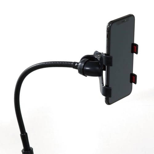 Kikutani PLATINUM Microphone Stand with Smartphone Holder, Black, MBS1A BK (Reliable Japanese Manufacturer)