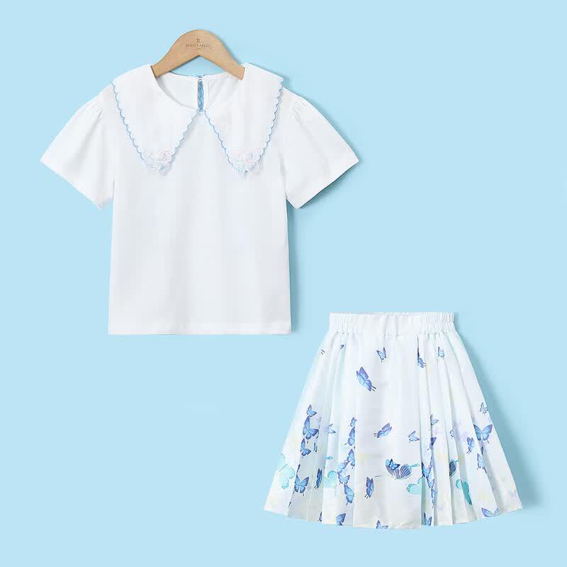 

Montagut Girls 2026 Summer Butterfly Skirt Set 160
