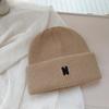 Korean Children's Autumn Winter New N-letter Knitted Hats for Boys Girls Simple Versatile Baby Foreign-style Wool Pullover Hat