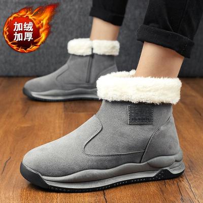 Stivali da neve inverno nuove scarpe casual Moda high top più velluto scarpe di cotone tendenza cerniera laterale scarpe calde da esterno D573