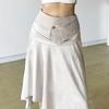 Europäischer und amerikanischer Stil Herbst neue Damenbekleidung einfarbig locker Streetwear hohe Taille unregelmäßiger Rock Damen