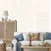 White and cream dots wallpaper, subtle detail for living room and bedroom 50x1000