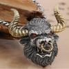 Fashionable Personalized Retro Domineering Bull Head Pendant Necklace