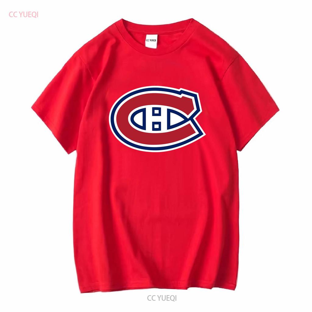 Montreal Canadiens Logo Aktives T-Shirt Lustiges T-Shirt Amerikanischer Vintage-Stil Gewaschen Atmungsaktiv Unisex Leicht für Männer Vielseitig Dehnbar