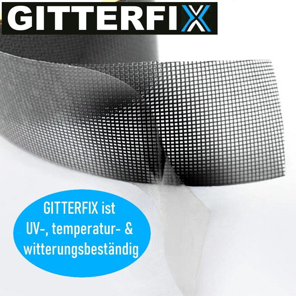 GITTERFIX Myggnettreparasjonstape Insektgardin Reparasjonssett vanntett