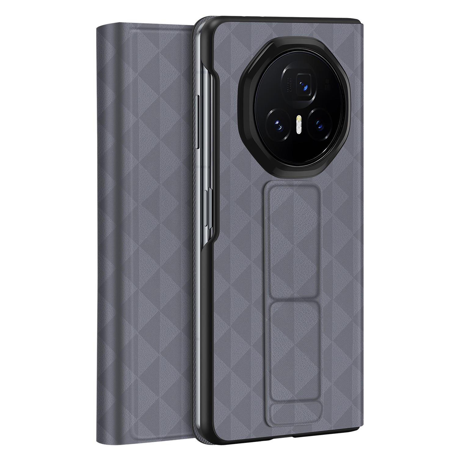 

DUX DUCIS Серия Fitt для Honor Magic V3 5G Чехол Кожаный чехол для телефона со слотом для карт Подставка Grey