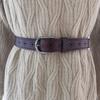 Women Leather Belt With Alloy Buckle And Holes For Casual And Office Wear