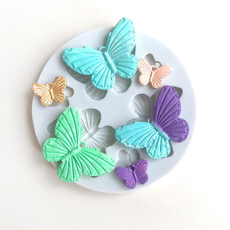 Silikonová forma s 6 mřížkami ve tvaru motýla, forma na cukroví, forma na sušenky, košíčky, čokoládovou formu na pečení, fondán, nástroj na zdobení dortů, pekařská párty