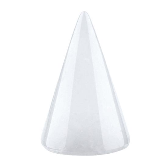 

Crystal Cone Ring Holder Natural Stone Ring Stand Cone Shape Jewelry Display Stand for Retailer Home Storage Display J