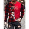 Merry Christmas Santa Claus 3d Print Graphic T-shirt Men Women Fashion Long Sleeve T-shirts Christmas Tree Tops Tees Gift New