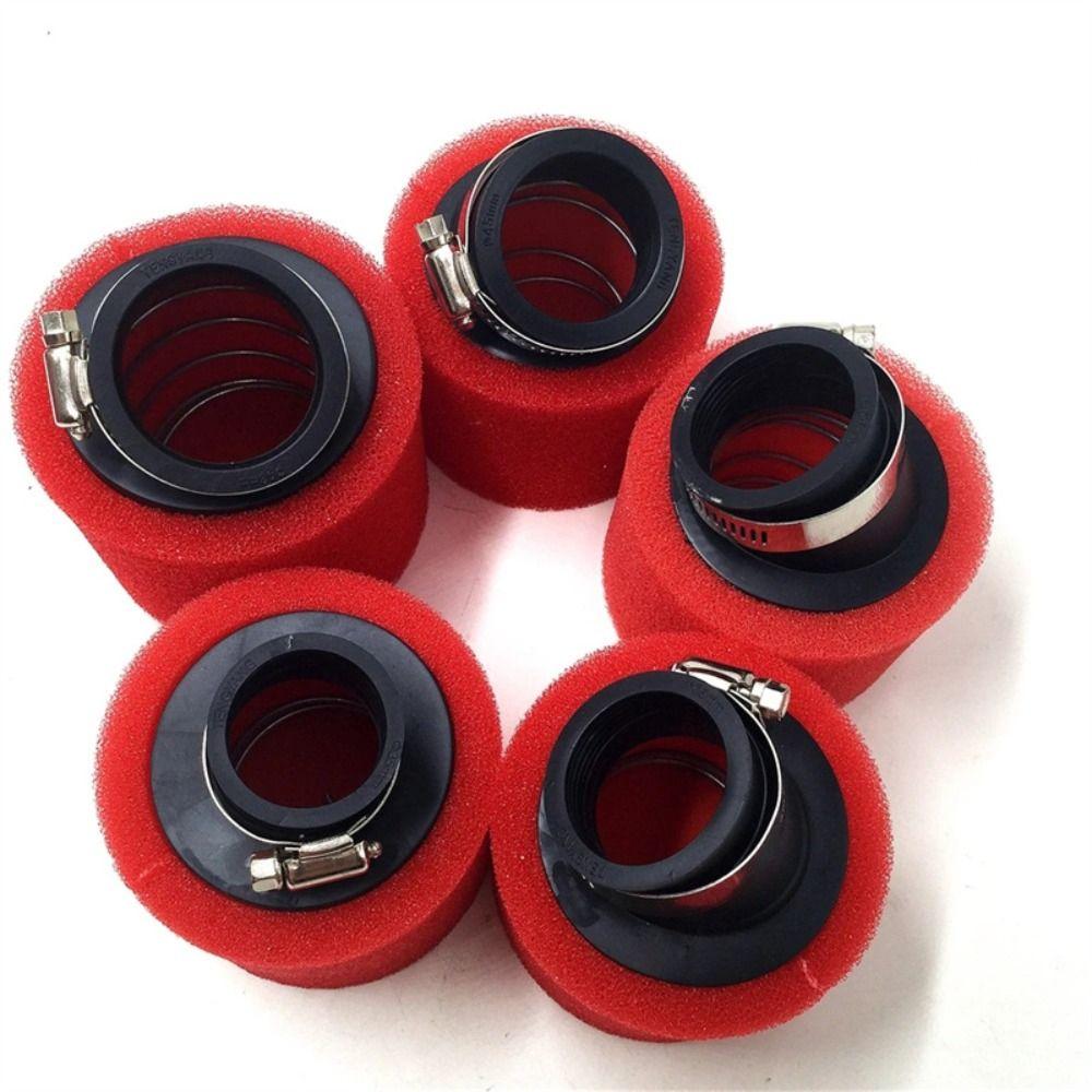 Black and Red 42mm 45mm Foam Air Filter High Flow Air Filter Elbow Neck Air Filter Sponge Cleaner
