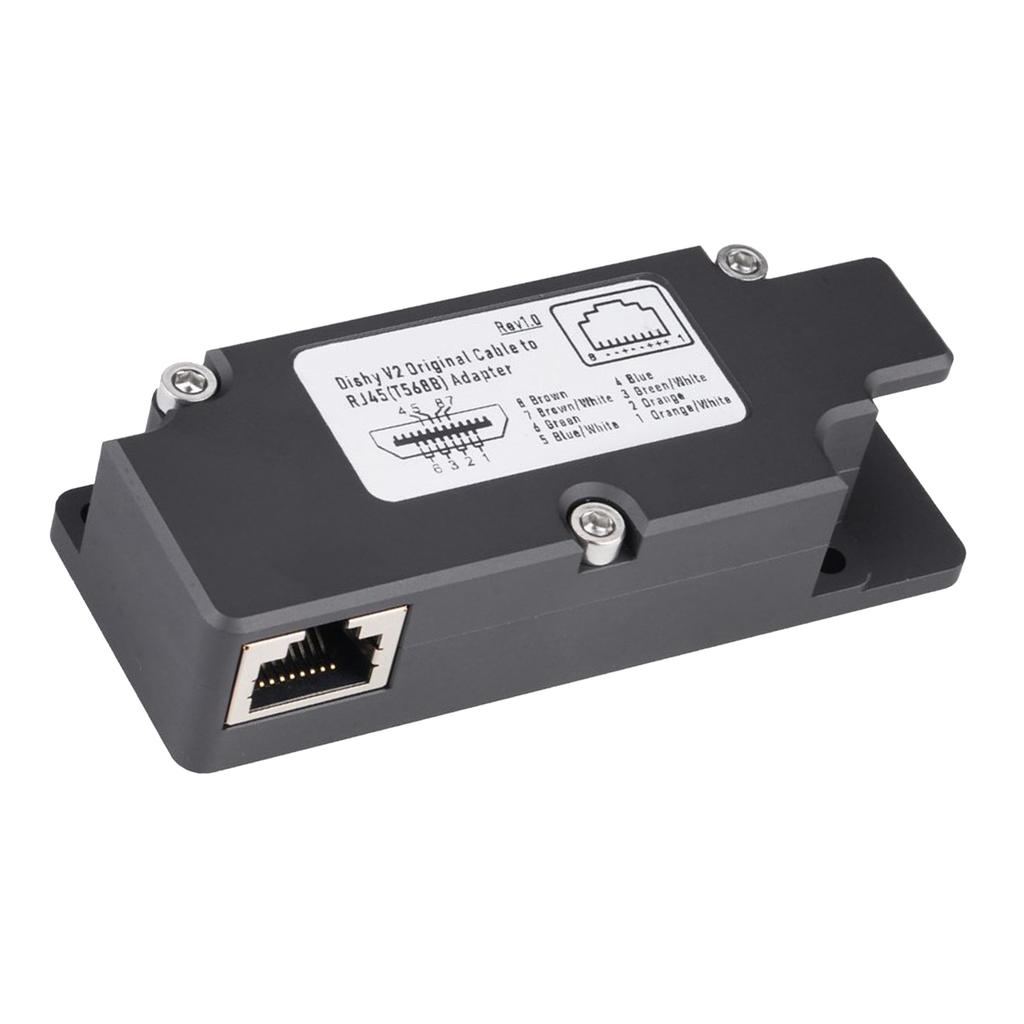 Adaptér kabelu Dishy na RJ45 ABS Obdélníkový adaptér kabelu satelitní antény pro Starlink